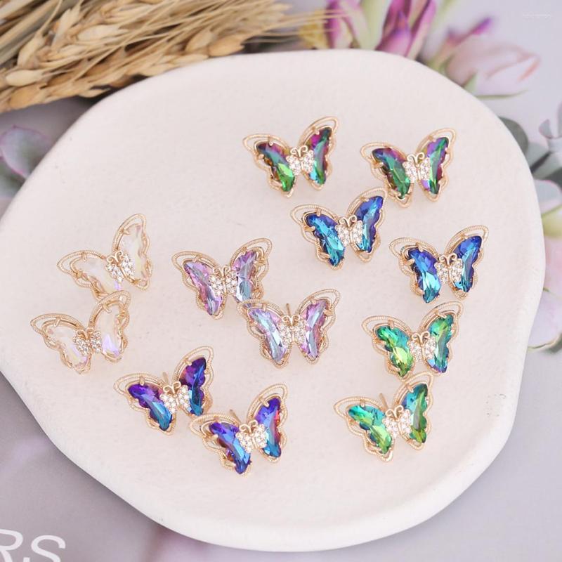 Stud Earrings Vintage Personality Copper Inlaid Zircon Earring For Women Colorful Gradient Butterfly Fashion Jewelry Wholesale Gift
Stud Earrings Vintage Personality Copper Inlaid Zircon Earring For Women Colorful Gradient Butterfly Fashion Jewelry Wholesale Gift