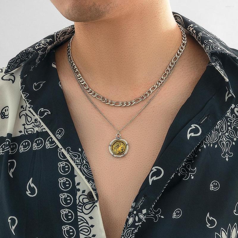 Pendant Necklaces Sindlan 2Pcs Punk Silver Color Chains Necklace For Men Kpop Hip Hop Set Choker Portrait Couple Emo Jewelry Collar Hombre
Pendant Necklaces Sindlan 2Pcs Punk Silver Color Chains Necklace For Men Kpop Hip Hop Set Choker Portrait Couple Emo Jewelry Collar Hombre