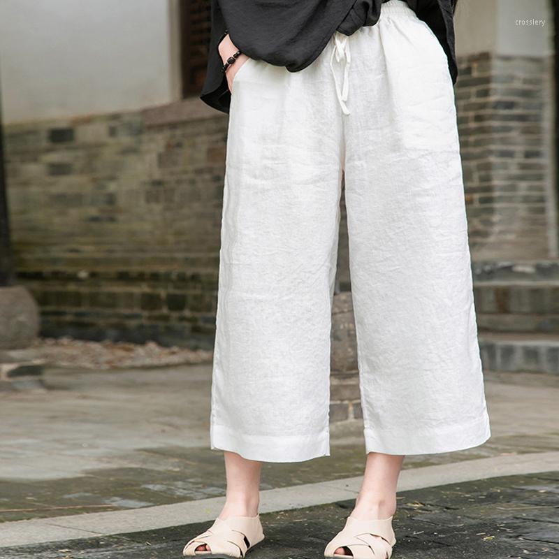 Women's Pants Johnature Vintage Linen Women Casual Straight Ninth 2023 Summer Elastic Waist Lace Up Wide Leg, Black
Women's Pants Johnature Vintage Linen Women Casual Straight Ninth 2023 Summer Elastic Waist Lace Up Wide Leg, Black