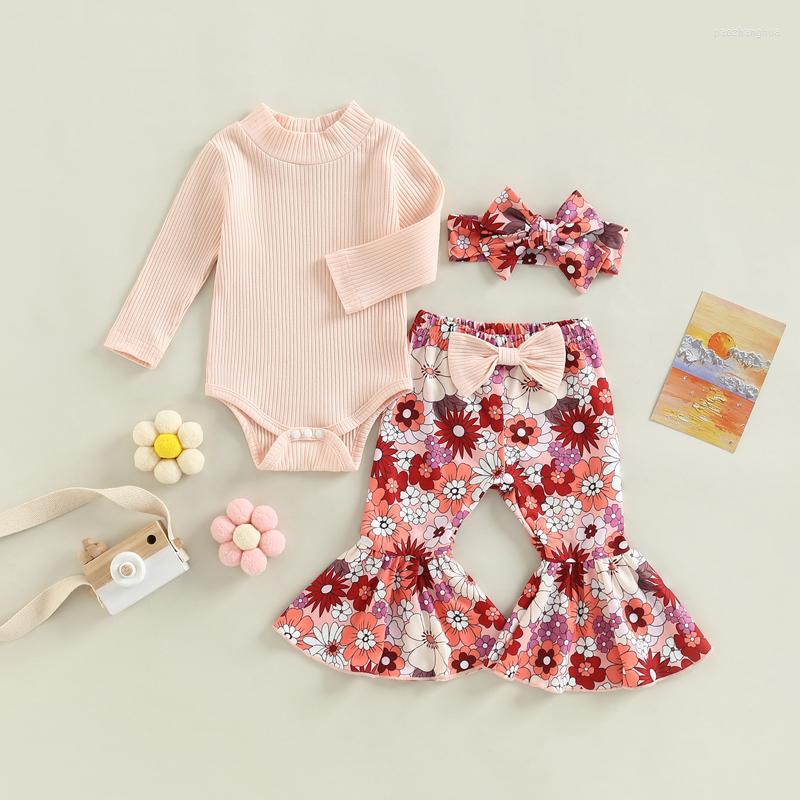 Clothing Sets 0-18months Baby Girl 3pcs Romper Set Ribbed Long Sleeves Jumpsuit Flower Print Flare Pants Headband Infant Girls Outfits, Picture shown
Clothing Sets 0-18months Baby Girl 3pcs Romper Set Ribbed Long Sleeves Jumpsuit Flower Print Flare Pants Headband Infant Girls Outfits, Picture shown