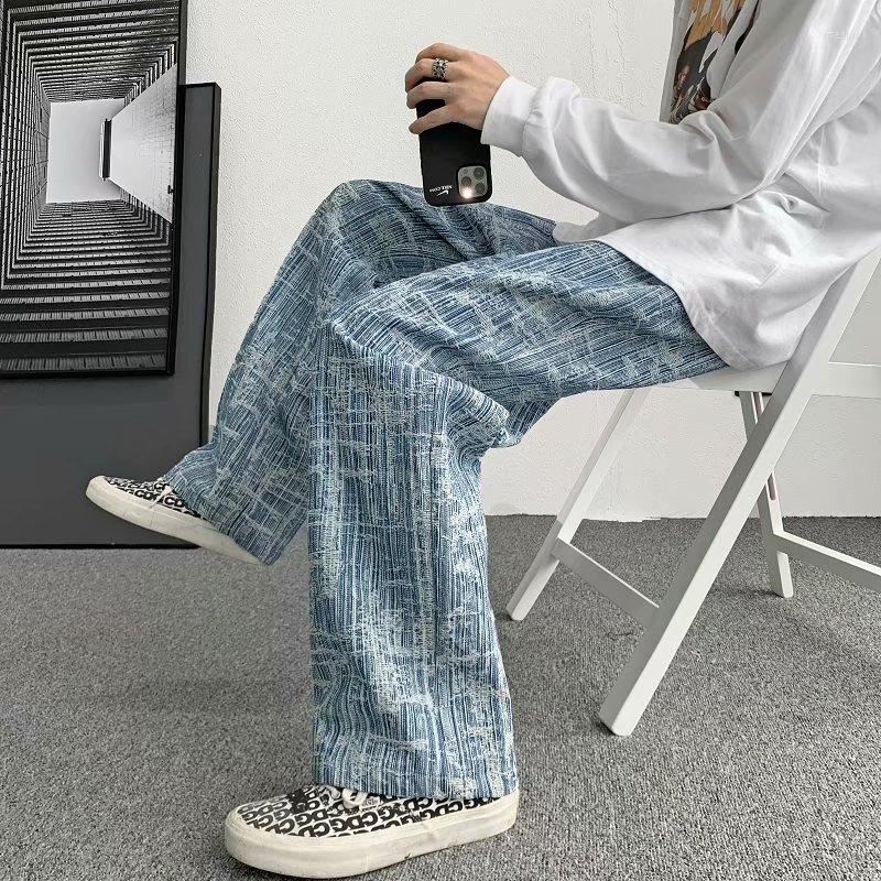Men' Jeans DEEPTOWN Y2K Vintage Baggy Men Harajuku Fashion Streetwear Loose Demin Striped Casual Pants Male Hip Hop Trousers For, Blue
Men' Jeans DEEPTOWN Y2K Vintage Baggy Men Harajuku Fashion Streetwear Loose Demin Striped Casual Pants Male Hip Hop Trousers For, Blue