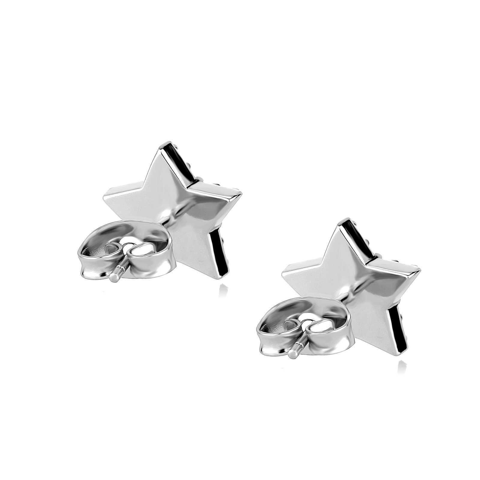 Fashion South Korea Live Broadcast Pentagram Earring Stud Female Iced Out Finve Point Star Earrings Studs S925 Silver Needle Fine Cubic Zircon Ear Rin