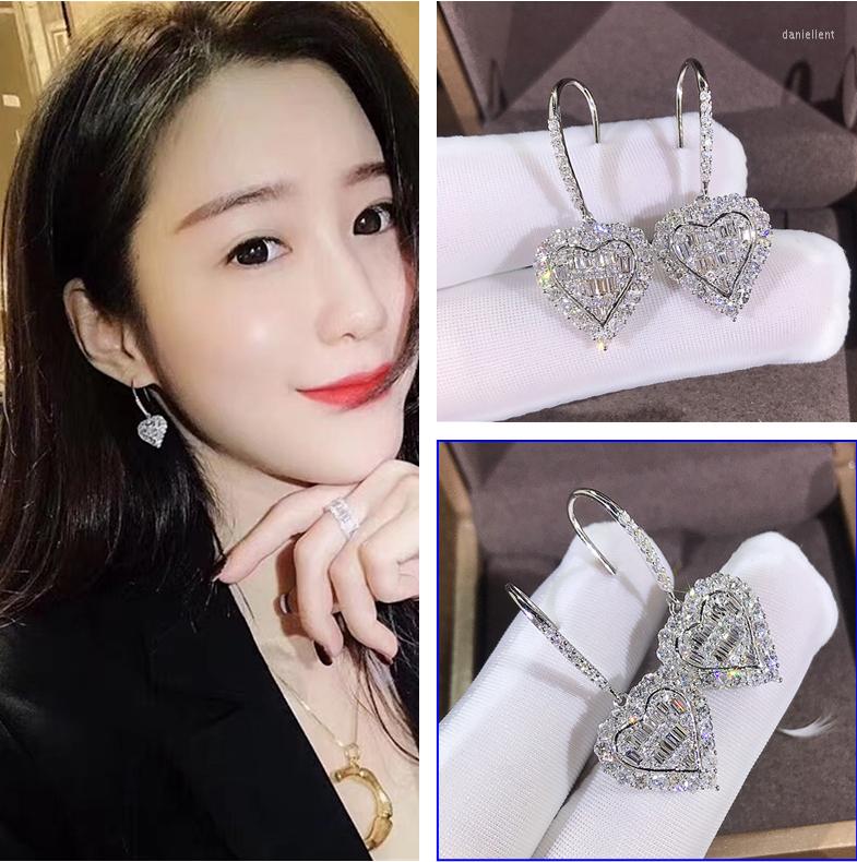 Dangle Earrings Heart Shape Women Drop Jewelry Full Shiny Crystal Zircon Wedding Engagement Party Girl Fashion Ear Ring
Dangle Earrings Heart Shape Women Drop Jewelry Full Shiny Crystal Zircon Wedding Engagement Party Girl Fashion Ear Ring