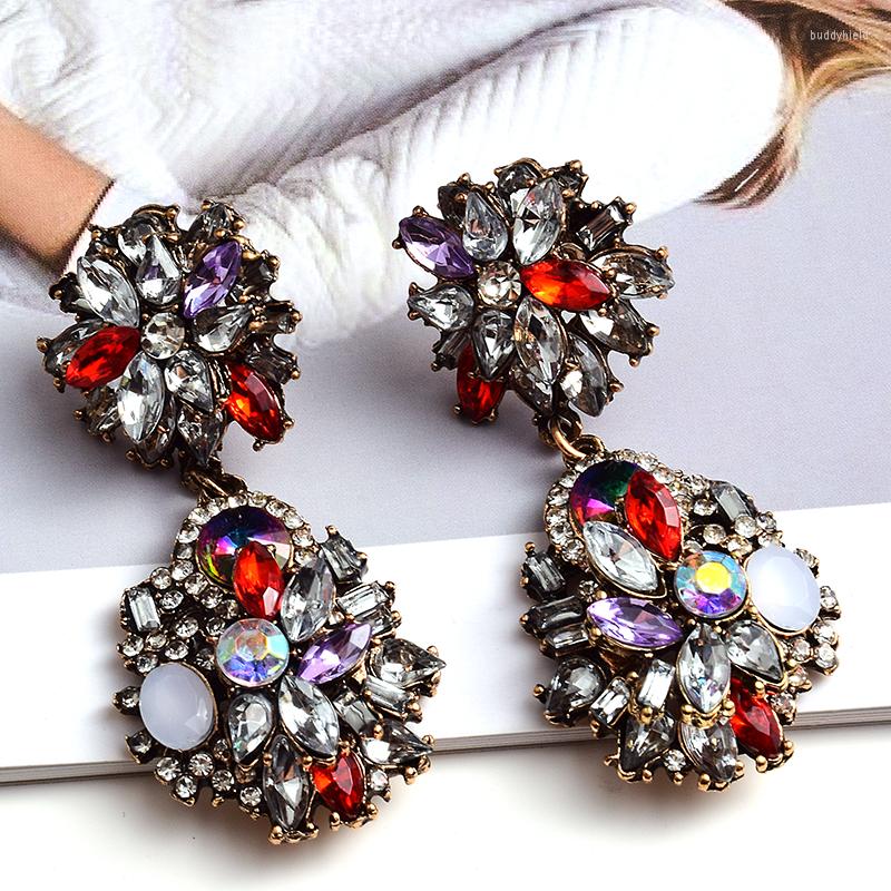 Dangle Earrings Vintage Long Metal Colorful Crystal Flower Drop High-Quality Glass Pendant Jewelry Accessories For Women
Dangle Earrings Vintage Long Metal Colorful Crystal Flower Drop High-Quality Glass Pendant Jewelry Accessories For Women
