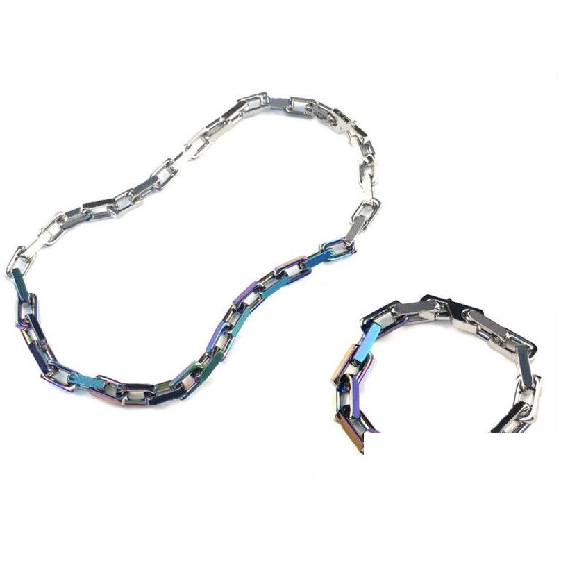 Chains Necklace Bracelet For Man Woman Pendant Necklaces Fashion Uni Chain Bracelets Jewelry 5 Color Drop Delivery Pendants Dh8X2
Chains Necklace Bracelet For Man Woman Pendant Necklaces Fashion Uni Chain Bracelets Jewelry 5 Color Drop Delivery Pendants Dh8X2