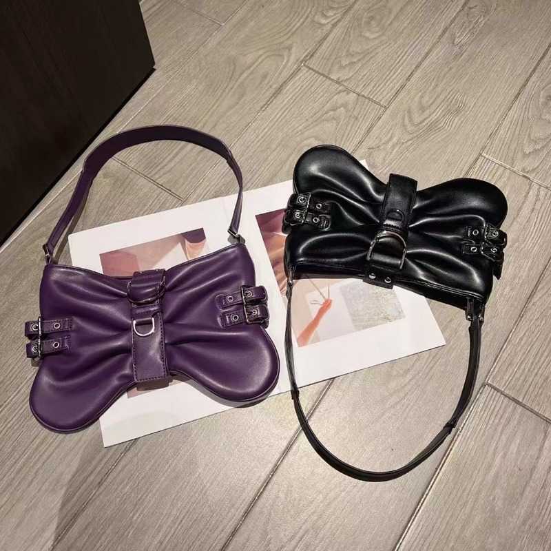 Spring And Summer New Sweet Jubilee Spice Girl Butterfly Pleated Bag Shoulder Handbag Large Capacity Female Bags 0615