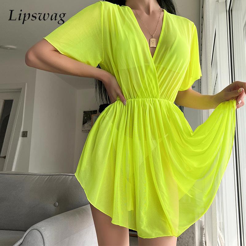 Women' Swimwear Fashion Solid See Through Cover Up Summer Short Sleeve Bikini Smock Seaside High Waist Chiffon Dress Cover-UpsW, 01 white
Women' Swimwear Fashion Solid See Through Cover Up Summer Short Sleeve Bikini Smock Seaside High Waist Chiffon Dress Cover-UpsW, 01 white