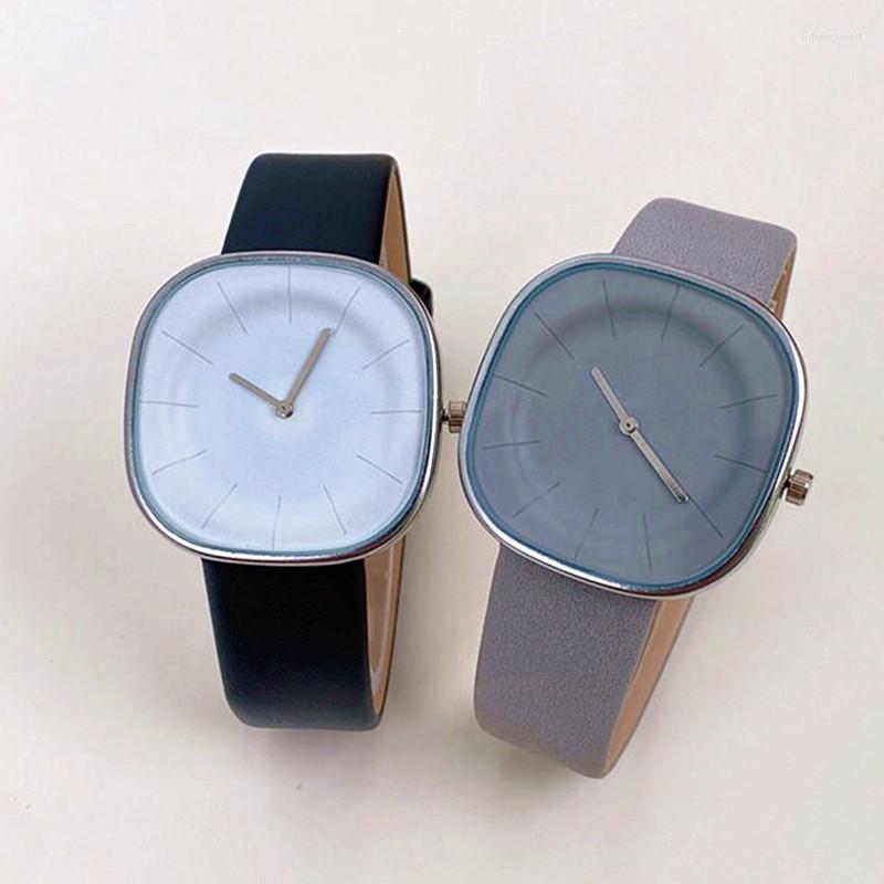 Wristwatches 2023 Simple Square Women Watches Elegant Leather Fashion Ladies Wristwatch Relogio Feminino Female Quartz Clock Gift, Pink