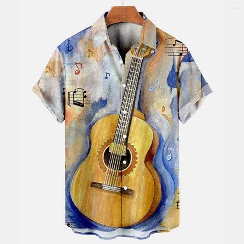 Men' Casual Shirts Men' Harajuku Hawaiian Shirt Music Guitar 3D Printed Summer Unisex Fashion Street Sports Short Sleeved Top, Gold 
Men' Casual Shirts Men' Harajuku Hawaiian Shirt Music Guitar 3D Printed Summer Unisex Fashion Street Sports Short Sleeved Top, Gold