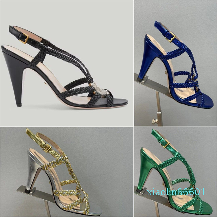 Crystal Interlocking G Sandal Designer Women Fashion Braid leather High-heeled Sandal leisure Party Ankle strap heels Size 35-41, Color1
Crystal Interlocking G Sandal Designer Women Fashion Braid leather High-heeled Sandal leisure Party Ankle strap heels Size 35-41, Color1