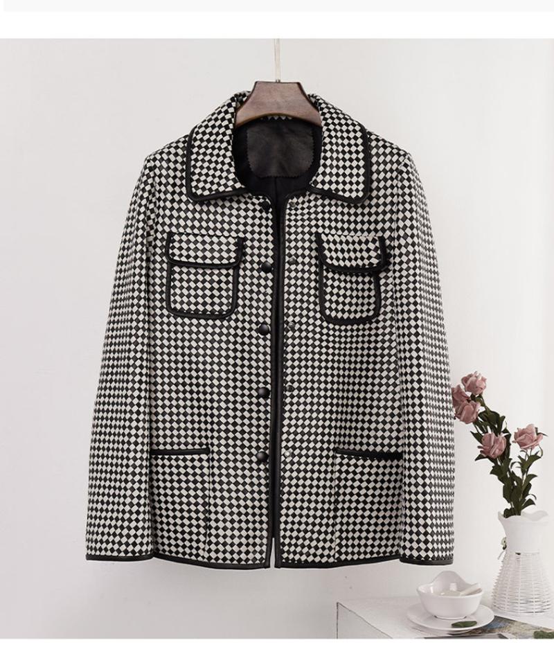 Women's Leather & Faux Autumn Korean Style High Quality Black White Plaid Kintted Genuine Jackets C251, Picture shown
Women's Leather & Faux Autumn Korean Style High Quality Black White Plaid Kintted Genuine Jackets C251, Picture shown