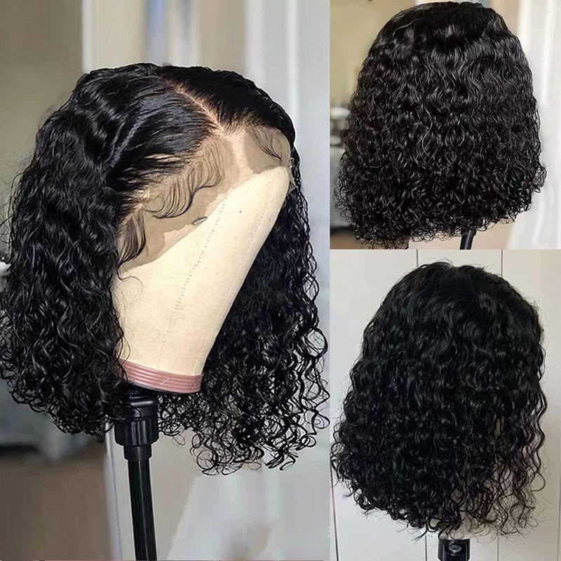 Inch Curly Short Wigs Human Hair T Part Middle Or Side Bob For Black Women Water Wave Wet And Wavy Lace Front Wig, Picture shown
Inch Curly Short Wigs Human Hair T Part Middle Or Side Bob For Black Women Water Wave Wet And Wavy Lace Front Wig, Picture shown