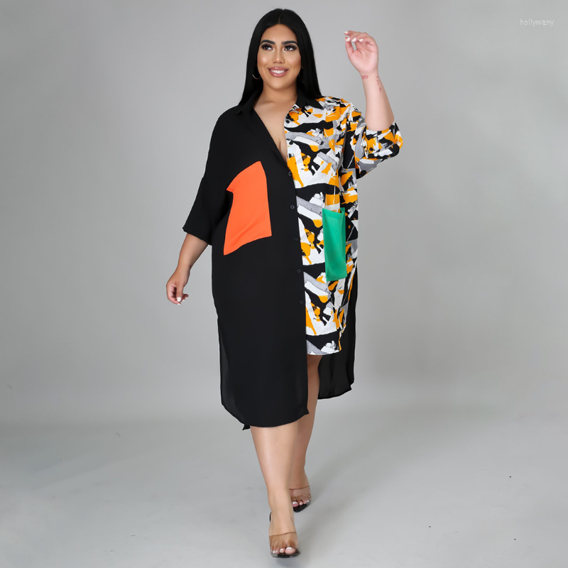 Plus Size Dresses KEXU Summer Women Dress Print Patchwork Turn-down Collar Single Breasted Loose Straight Midi With Pockets, Leopard
Plus Size Dresses KEXU Summer Women Dress Print Patchwork Turn-down Collar Single Breasted Loose Straight Midi With Pockets, Leopard