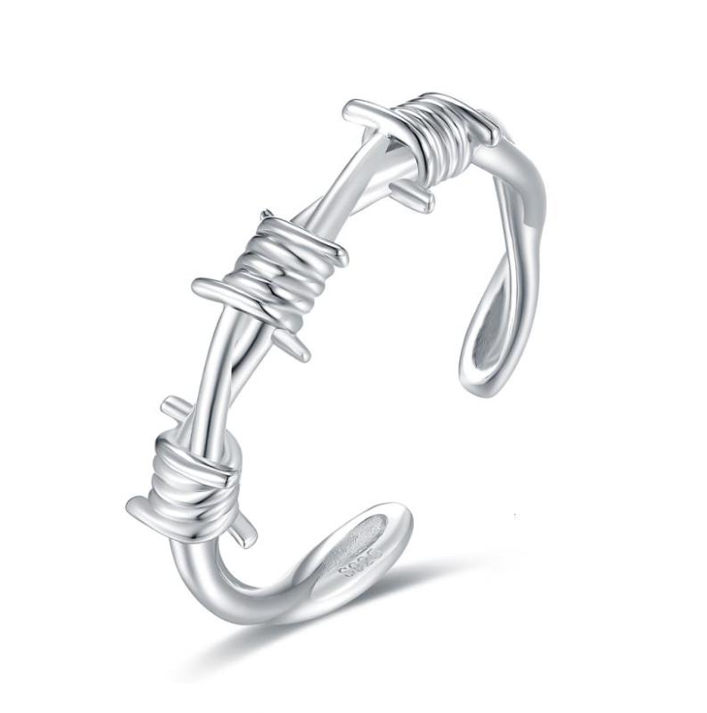 Solitaire Ring 925 Sterling Silver Open Adjustable Barbed Crown of Thorns Wire for Women Men Tree Branch Thorn Jewelry Teen 9015084
Solitaire Ring 925 Sterling Silver Open Adjustable Barbed Crown of Thorns Wire for Women Men Tree Branch Thorn Jewelry Teen 9015084