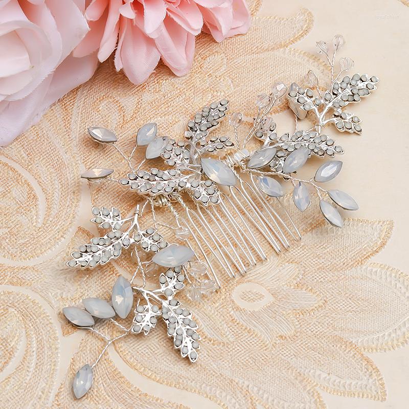 Hair Clips MissRDress Opal Haircomb Handmade Bridal Headpieces Jewelry Crystal Pins For Wedding Accessories JK962
Hair Clips MissRDress Opal Haircomb Handmade Bridal Headpieces Jewelry Crystal Pins For Wedding Accessories JK962
