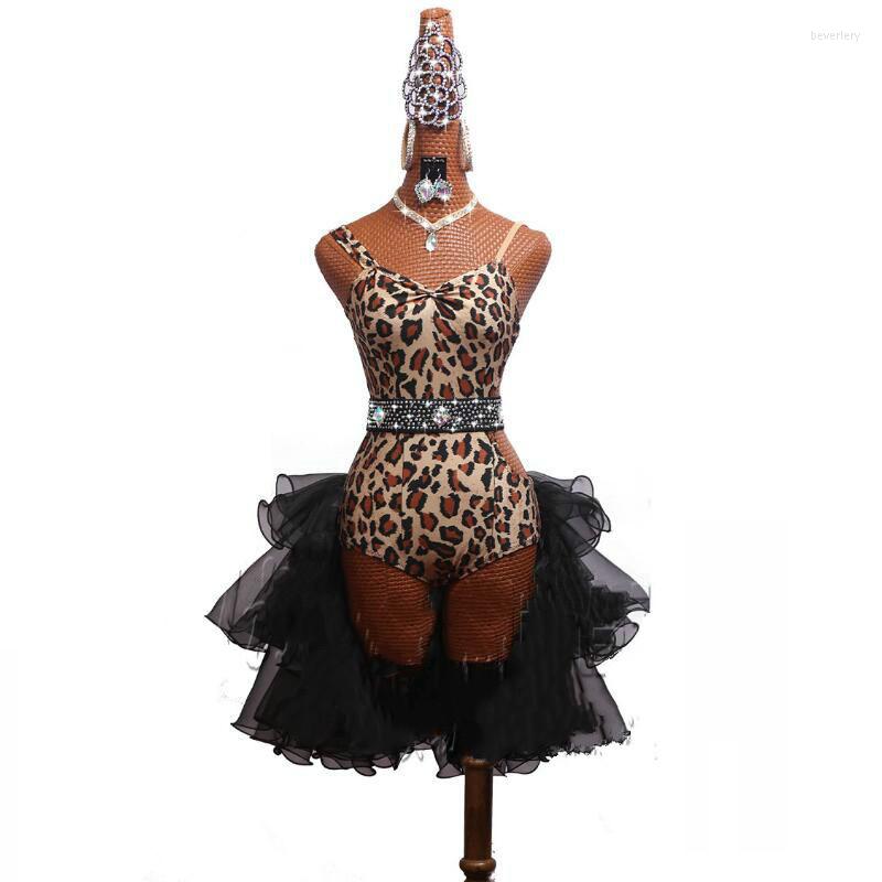 Stage Wear Latin Dance Competition Costume Performance Sexy Leopard-print Skirt Black Cake #LD0052, Dress
Stage Wear Latin Dance Competition Costume Performance Sexy Leopard-print Skirt Black Cake #LD0052, Dress