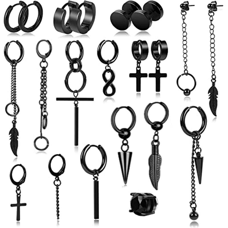 Stud Earrings 21 Pcs Stainless Steel Men Ladies Huggie Hoop Set Black Cool Goth Punk Barbell Cricoid Dangle
Stud Earrings 21 Pcs Stainless Steel Men Ladies Huggie Hoop Set Black Cool Goth Punk Barbell Cricoid Dangle