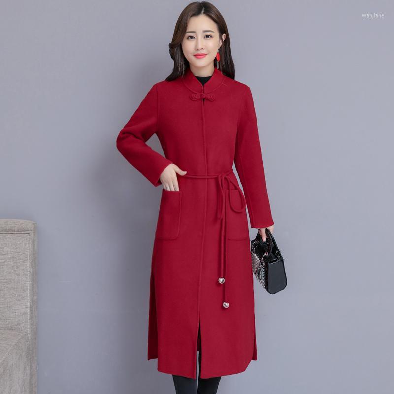 Women's Wool & Blends WY Autumn Winter Long Coat Women Lapel Collar Double Breasted Coats Fashion Solid Slim Ladies Woolen, Black
Women's Wool & Blends WY Autumn Winter Long Coat Women Lapel Collar Double Breasted Coats Fashion Solid Slim Ladies Woolen, Black