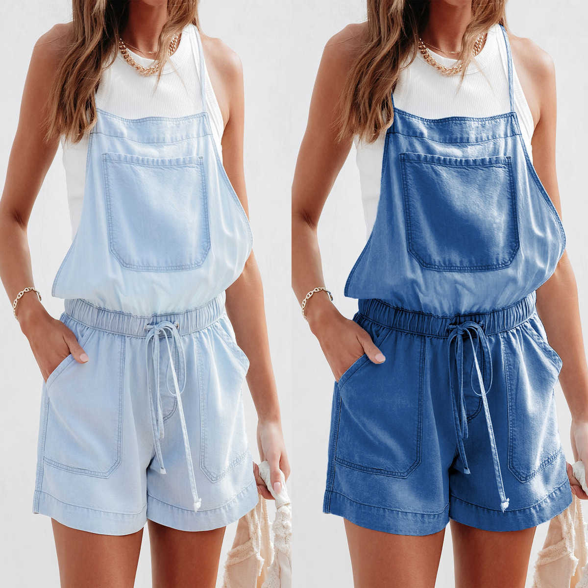 Women's denim straps shorts designer summer new sexy fashion versatile washed classic denim shorts, Deep blue
Women's denim straps shorts designer summer new sexy fashion versatile washed classic denim shorts, Deep blue