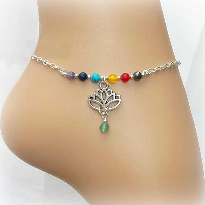 Anklets Lotus Chakra Anklet Ankle Chain Ankle Bracelet Gemstone Chakra Ankle Chain Rainbow Beaded Anklet AA230512
Anklets Lotus Chakra Anklet Ankle Chain Ankle Bracelet Gemstone Chakra Ankle Chain Rainbow Beaded Anklet AA230512