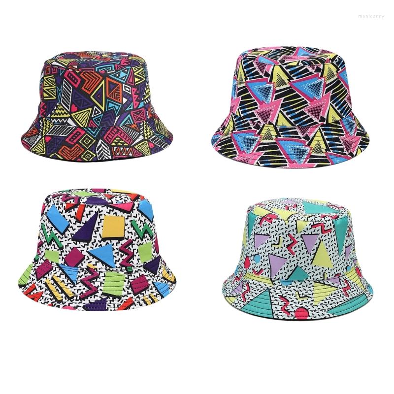 Berets Double Side Bucket Hat Geometric 80s 90s Fisherman Cloche SunHat Sunscreen Summer
Berets Double Side Bucket Hat Geometric 80s 90s Fisherman Cloche SunHat Sunscreen Summer