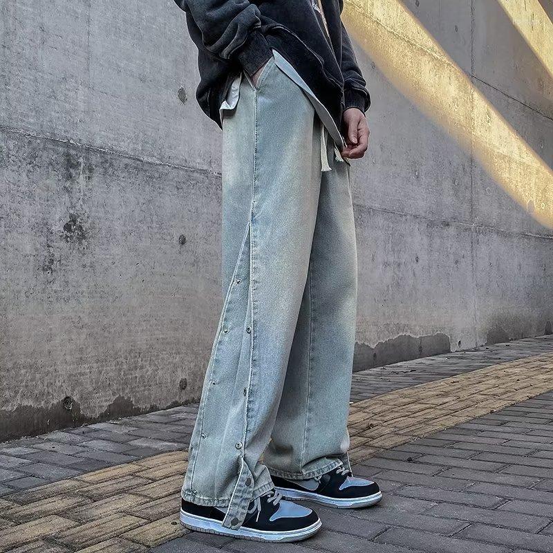 Men' Jeans Y2K Men' American Retro Street Harajuku Trousers Youth Clothing High Waisted Casual Straight Wide Leg Button, Black
Men' Jeans Y2K Men' American Retro Street Harajuku Trousers Youth Clothing High Waisted Casual Straight Wide Leg Button, Black