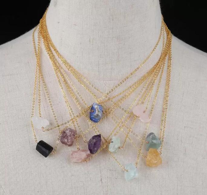 18k Gold Link Natural Stone Irregular Druzy Pendant Necklace Pink Crystal Amthyst Healing Crystal Chakra Charms Pendulum Necklaces6425863
18k Gold Link Natural Stone Irregular Druzy Pendant Necklace Pink Crystal Amthyst Healing Crystal Chakra Charms Pendulum Necklaces6425863