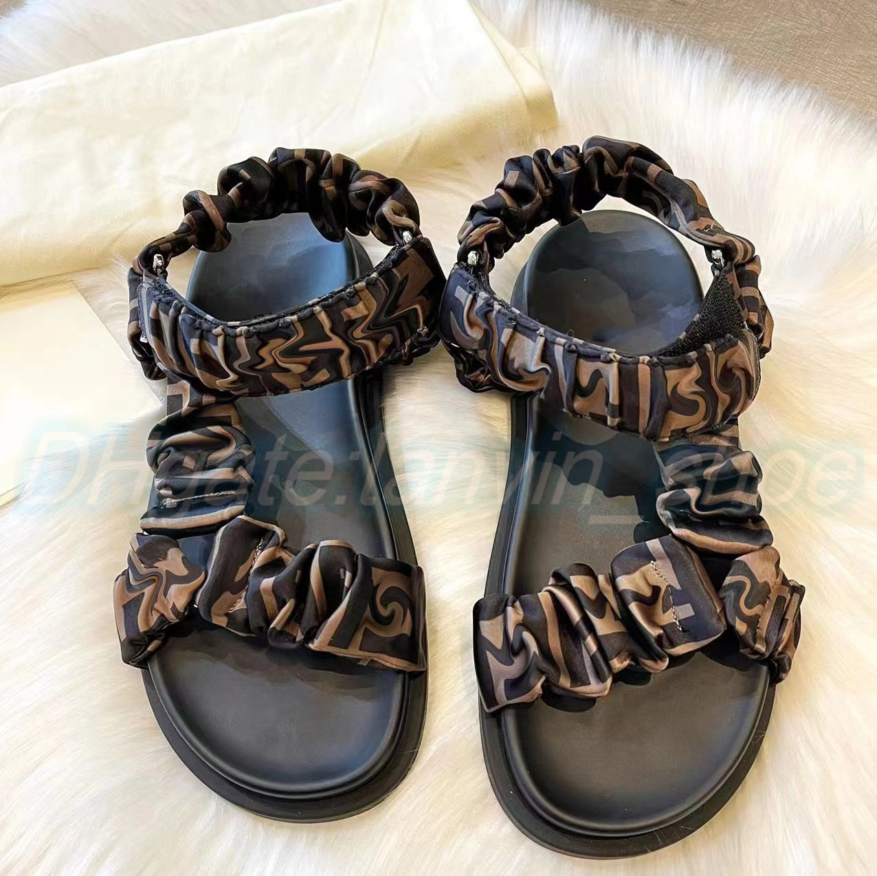 luxury designer shoe woman F Feel Brown satin gold slipper stopper man drawstring flat fashion slides Summer Girls Beach sandal, Black
luxury designer shoe woman F Feel Brown satin gold slipper stopper man drawstring flat fashion slides Summer Girls Beach sandal, Black