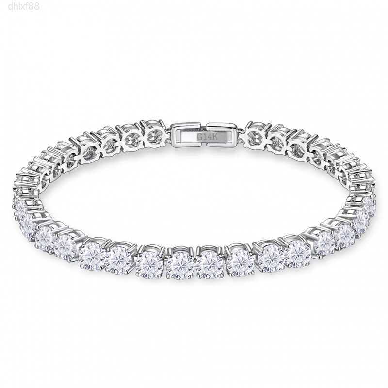 Grace and Luxury 14k White Gold Tennis Chain Bracelet with 4mm Round Moissanite Def-vvs
Grace and Luxury 14k White Gold Tennis Chain Bracelet with 4mm Round Moissanite Def-vvs