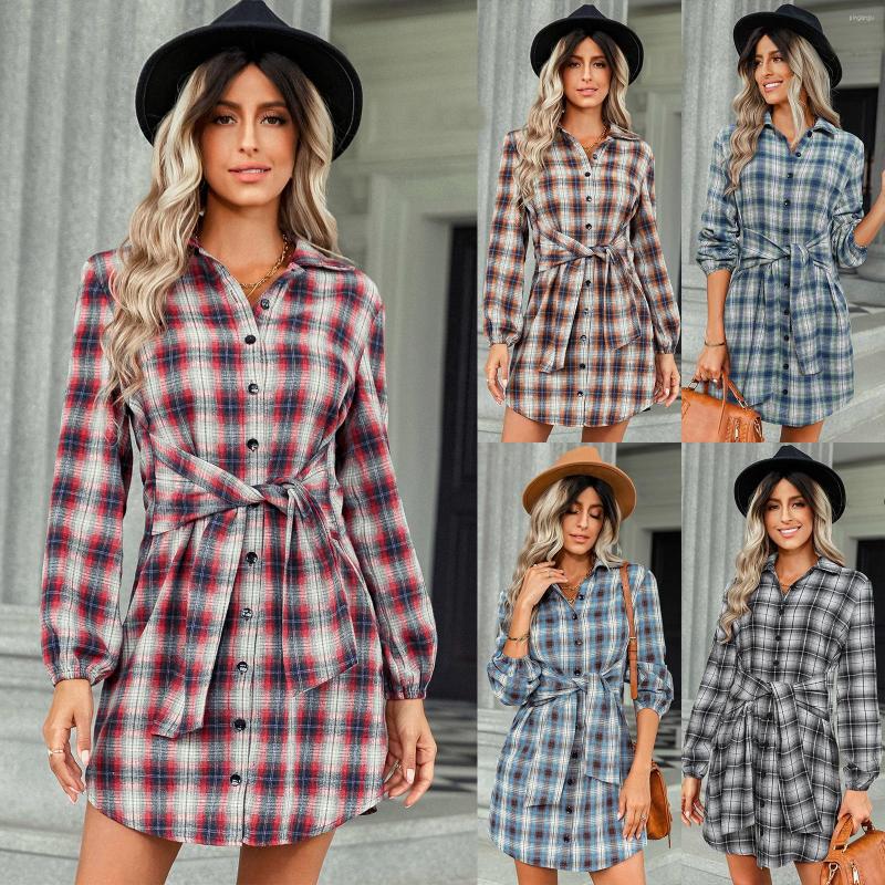 Casual Dresses 2023 Ladies Fashion Spring/Autumn Plaid Shirt Dress Long Sleeve Button Lace Up Pencil Short Skirt Midi, Black
Casual Dresses 2023 Ladies Fashion Spring/Autumn Plaid Shirt Dress Long Sleeve Button Lace Up Pencil Short Skirt Midi, Black