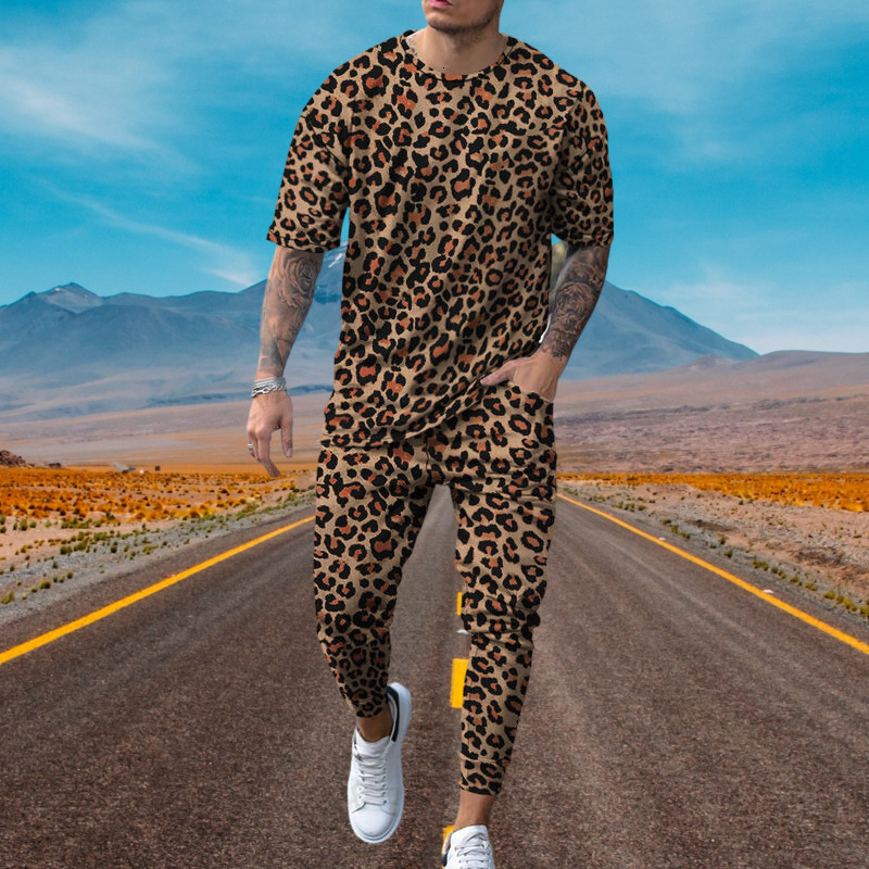 Men's Tracksuits Fashion Leopard Print Tshirt Trousers Men's Streetwear Sports Short Sleeve T Shirtpants 2 Pcs Sets Men Tracksuit Jogging 230512, Ts6659
Men's Tracksuits Fashion Leopard Print Tshirt Trousers Men's Streetwear Sports Short Sleeve T Shirtpants 2 Pcs Sets Men Tracksuit Jogging 230512, Ts6659