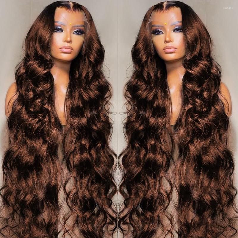 13x4 Chocolate Brown Color Body Wave Lace Frontal Wig Transparent Front Human Hair Wavy Wigs For Women Remy, Picture shown
13x4 Chocolate Brown Color Body Wave Lace Frontal Wig Transparent Front Human Hair Wavy Wigs For Women Remy, Picture shown