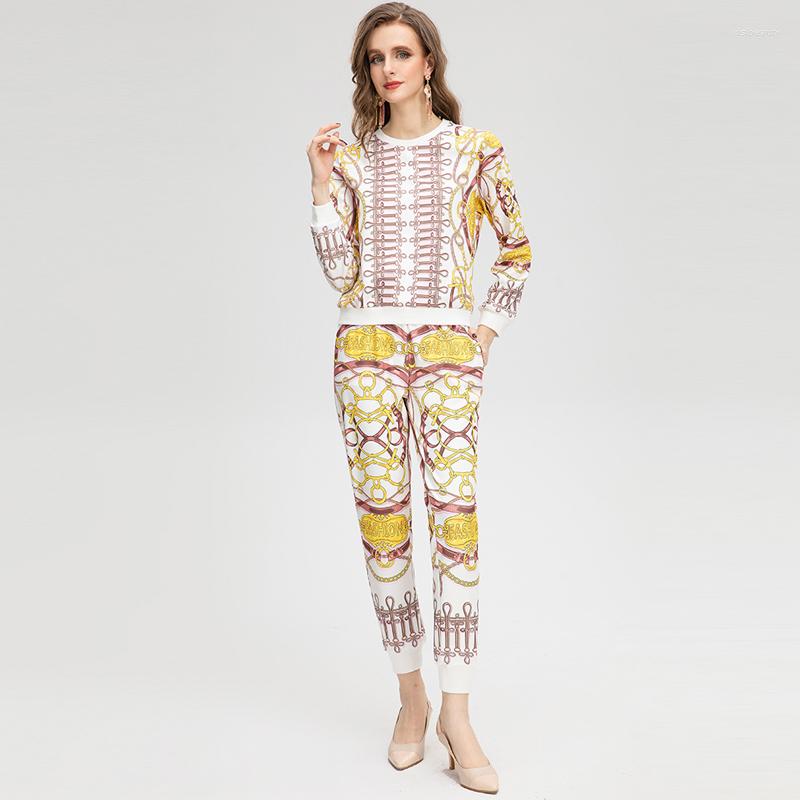 Women' Two Piece Pants Janeyiren Fashion Runway Autumn-winter Vintage For Women O Collar Long Sleeve Printed Loose Top 9 Minute 2, Multi
Women' Two Piece Pants Janeyiren Fashion Runway Autumn-winter Vintage For Women O Collar Long Sleeve Printed Loose Top 9 Minute 2, Multi