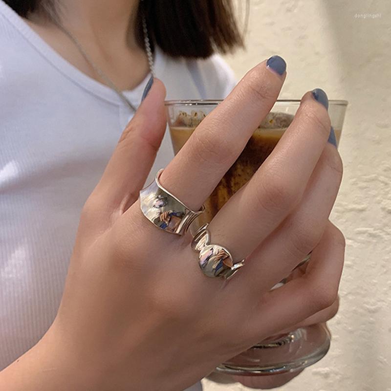 Wedding Rings Retro Irregular Glossy Geometric Round Chunky Silver Color Adjustable For Women Minimalist Delicate Jewelry Gift
Wedding Rings Retro Irregular Glossy Geometric Round Chunky Silver Color Adjustable For Women Minimalist Delicate Jewelry Gift