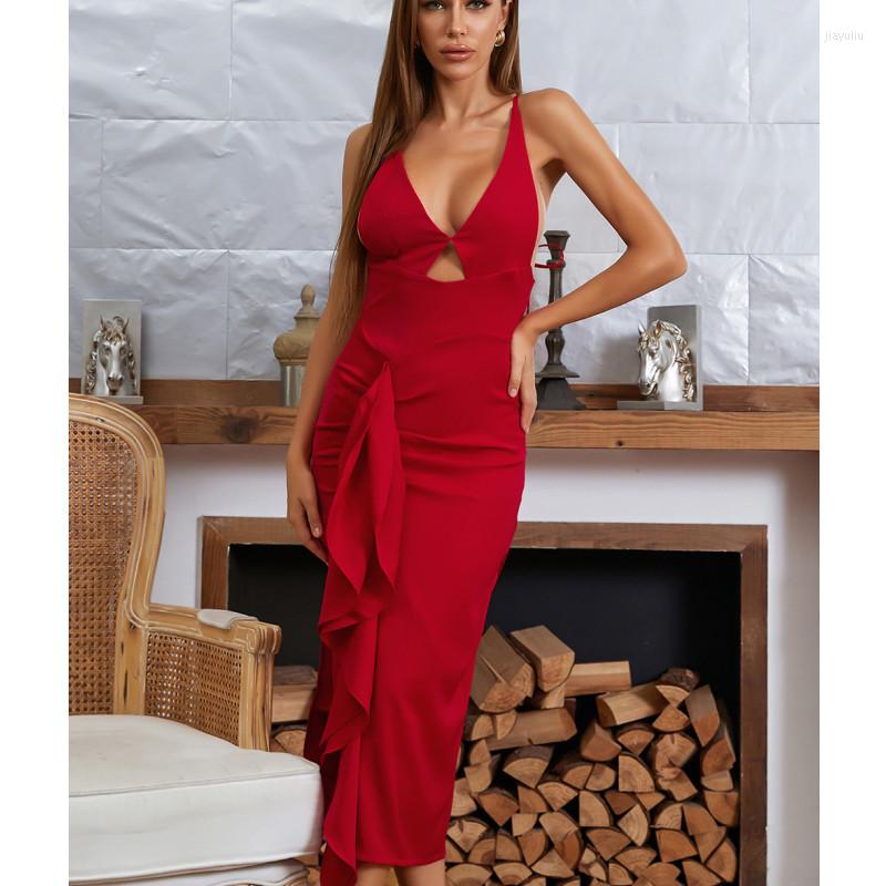 Casual Dresses Superior Quality Sexy Long Style Slim Fold Edge Bodycon Bandage Dress Elegant V Camisole Rayon Club Celebrity Party, Red
Casual Dresses Superior Quality Sexy Long Style Slim Fold Edge Bodycon Bandage Dress Elegant V Camisole Rayon Club Celebrity Party, Red
