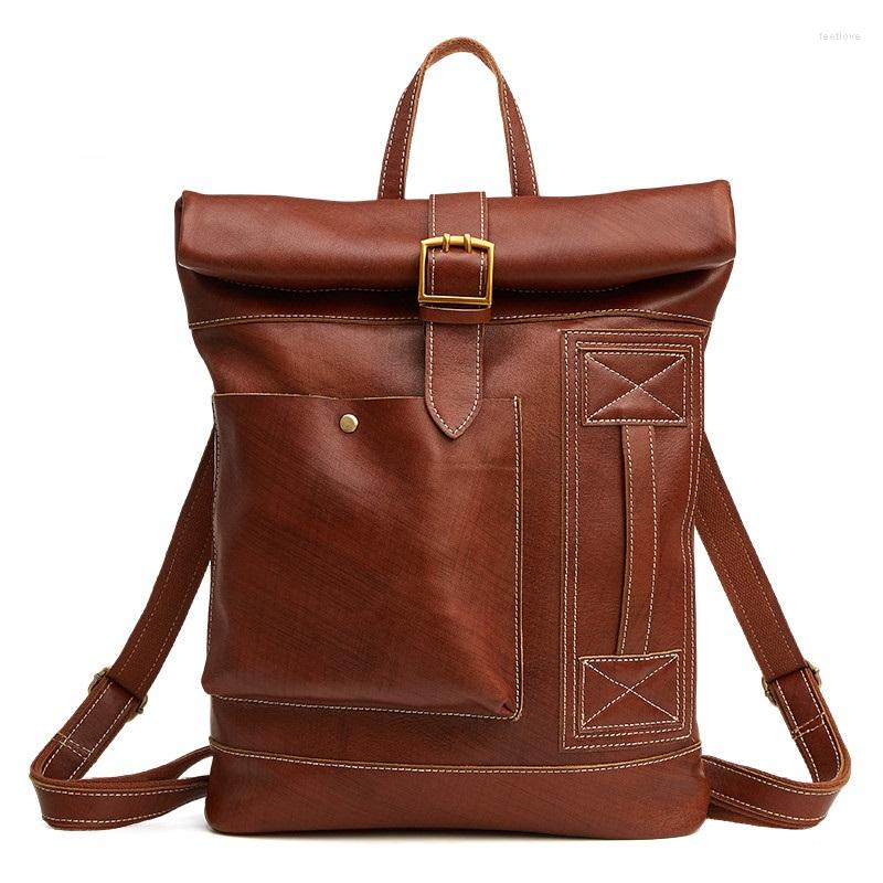 Backpack Man Genuine Leather Design Men Travel Casual Daypack Fashion Knapsack College School Book Laptop Bag Male, 6396 brown
Backpack Man Genuine Leather Design Men Travel Casual Daypack Fashion Knapsack College School Book Laptop Bag Male, 6396 brown