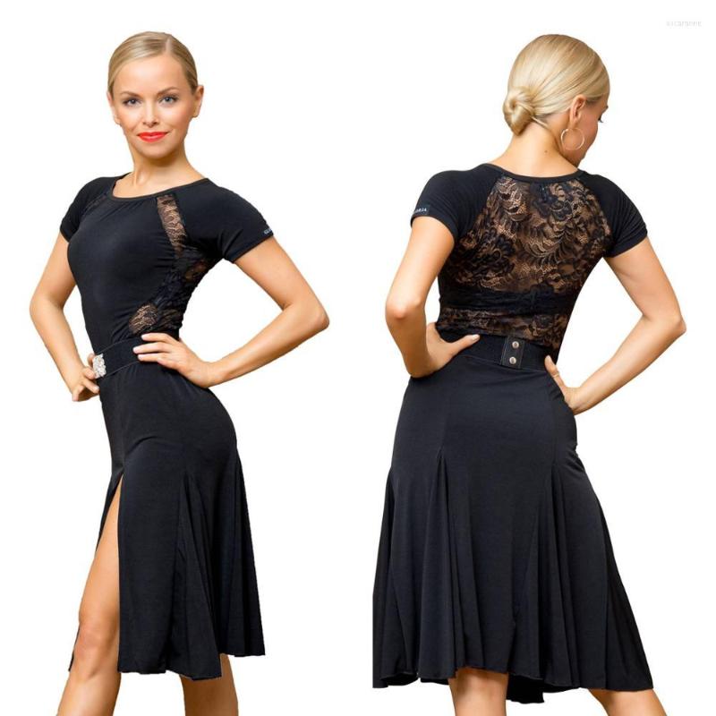 Stage Wear Fashion Latin Ballroom Dance Professional Lace Connected Sides Split Swing Design Dress (the Belt Not Included), Black
Stage Wear Fashion Latin Ballroom Dance Professional Lace Connected Sides Split Swing Design Dress (the Belt Not Included), Black
