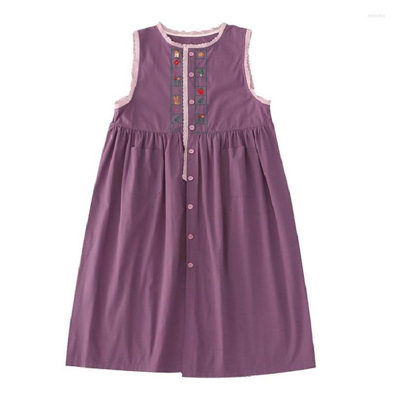 Casual Dresses 2023 Spring/Summer Women Sleeveless Cotton Vest Dress Floral Embroidery Suspender Sundress Purple Pink
Casual Dresses 2023 Spring/Summer Women Sleeveless Cotton Vest Dress Floral Embroidery Suspender Sundress Purple Pink