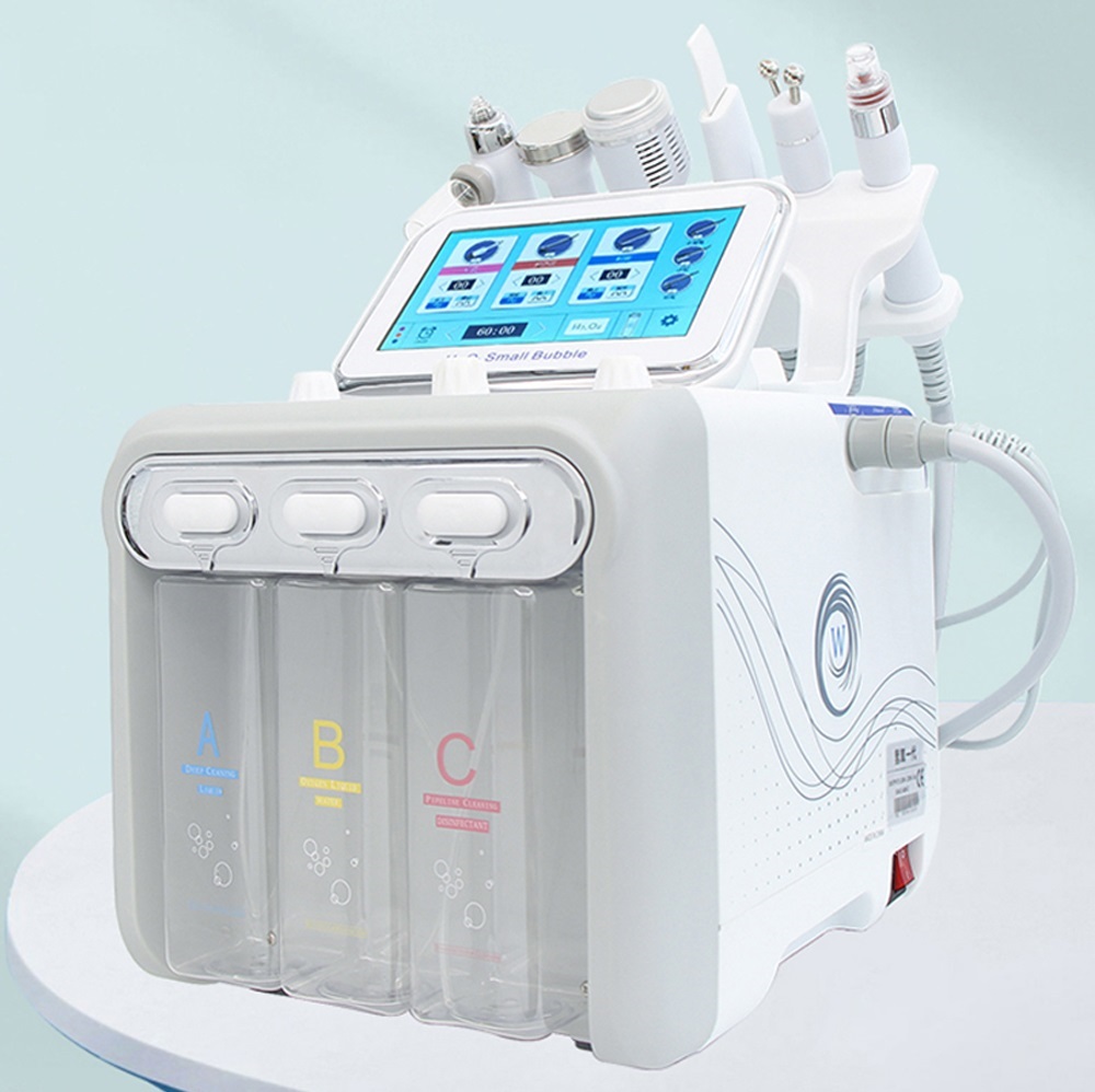 6 in 1 H2 O2 Hydra Facial Dermabrasion Facial Cleaning Water Aqua Oxygen Spray gun RF Hydro Microdermabrasion Peeling Vacuum Skin Clean machine
6 in 1 H2 O2 Hydra Facial Dermabrasion Facial Cleaning Water Aqua Oxygen Spray gun RF Hydro Microdermabrasion Peeling Vacuum Skin Clean machine