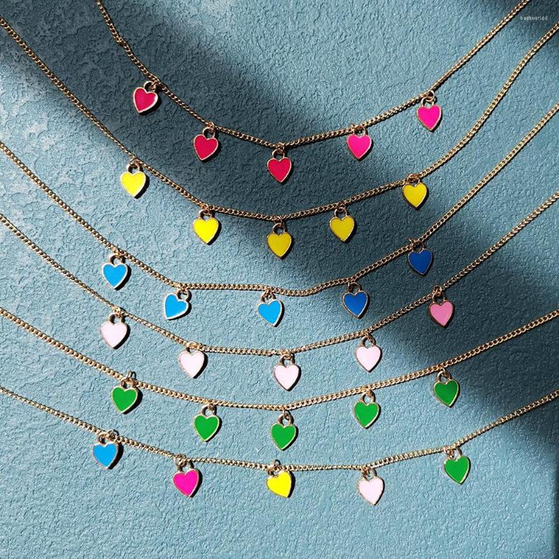 Pendant Necklaces Colorful Cute Lady Heart Enamel Necklace For Women Fashion Peach Dripping Oil Chain Choker Jewelry
Pendant Necklaces Colorful Cute Lady Heart Enamel Necklace For Women Fashion Peach Dripping Oil Chain Choker Jewelry