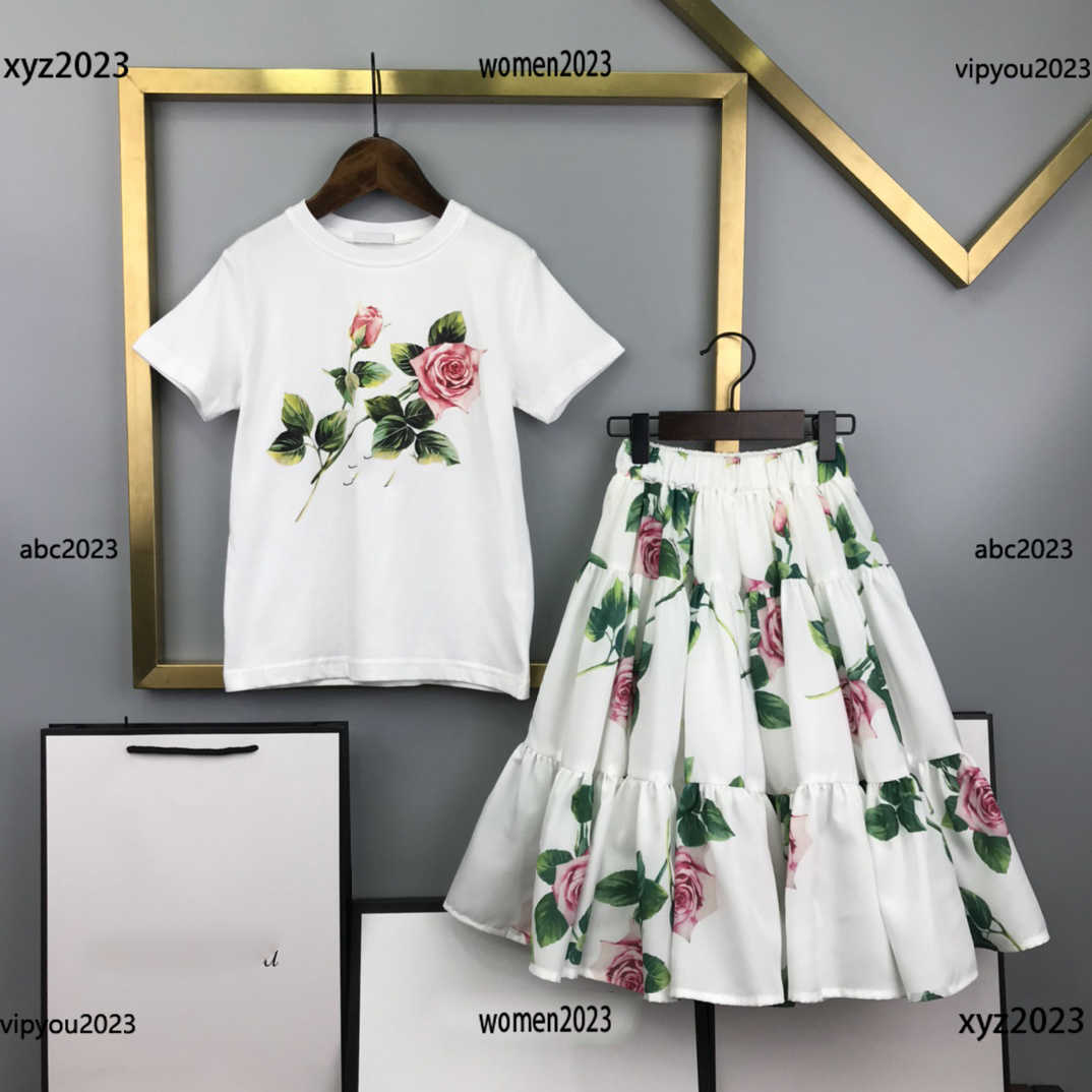 Tracksuits kids designer clothes Children's dress summer Baby Skirt 2pcs Round neck fashionable T-shirt and floral printed skirt, Girl
Tracksuits kids designer clothes Children's dress summer Baby Skirt 2pcs Round neck fashionable T-shirt and floral printed skirt, Girl