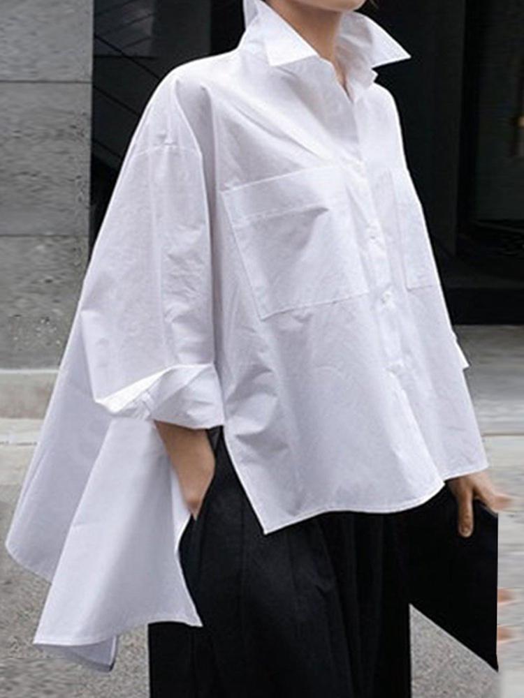 Shirts VONDA Women's Shirts 2023 Fashion Solid Color Party Tops Tunics Vintage Lapel Neck Asymmetrical Blouse Casual Blusas Femininas, White
Shirts VONDA Women's Shirts 2023 Fashion Solid Color Party Tops Tunics Vintage Lapel Neck Asymmetrical Blouse Casual Blusas Femininas, White