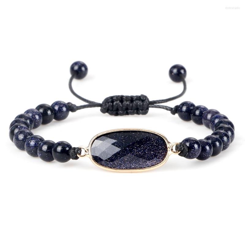 Strand Natural Blue SandStone Round Beads Bracelets Shiny Stone Pendants Charms Women Men Yoga Tibetan Buddha Jewelry
Strand Natural Blue SandStone Round Beads Bracelets Shiny Stone Pendants Charms Women Men Yoga Tibetan Buddha Jewelry