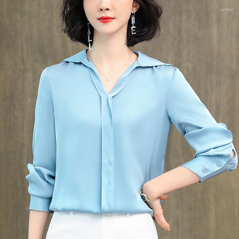 Women's Blouses Real Silk Blouse Women 2023 Spring Summer Women's Solid Tops Fashion Shirts V-Neck Long Sleeve Office Lady Shirt Loose, Beige
Women's Blouses Real Silk Blouse Women 2023 Spring Summer Women's Solid Tops Fashion Shirts V-Neck Long Sleeve Office Lady Shirt Loose, Beige