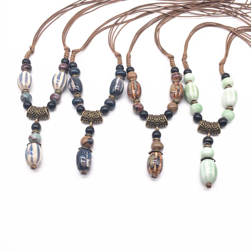 Pendant Necklaces Fashion Ceramics Beads Bohemia Style Long Sweater Chain Necklace Handmade Braided Jingdezhen Ceramic Jewelry #W
Pendant Necklaces Fashion Ceramics Beads Bohemia Style Long Sweater Chain Necklace Handmade Braided Jingdezhen Ceramic Jewelry #W