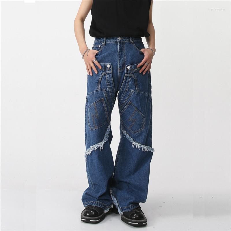 Men' Jeans Fashion Designer Oversized Hip Hop Pants Hi Street Loose Fit Y2K Style Denim Trousers With Pockets, Blue
Men' Jeans Fashion Designer Oversized Hip Hop Pants Hi Street Loose Fit Y2K Style Denim Trousers With Pockets, Blue