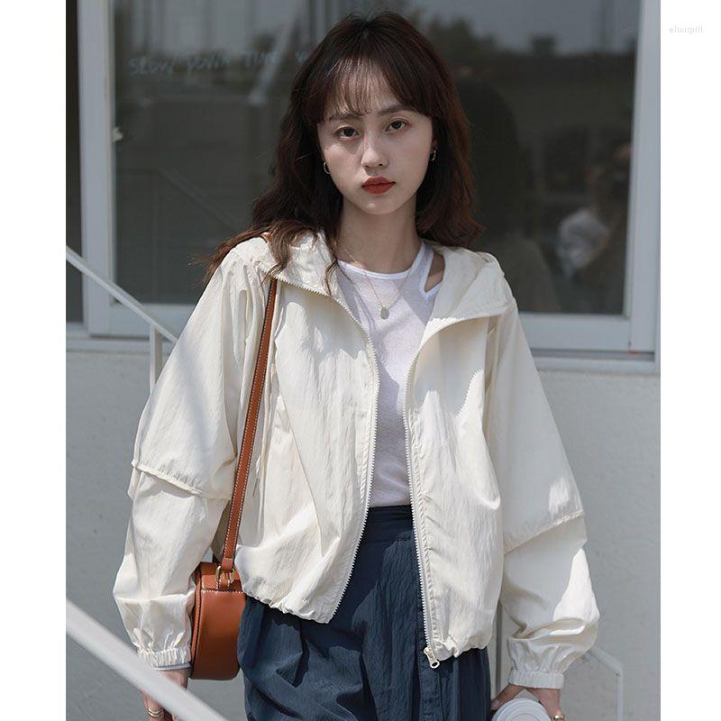 Women's Jackets Hooded Oversize Jacket Woman 2023 Sunproof Solid Casual Korean Coat Harajuku Zip Up For Women Loose In Outerwears, White
Women's Jackets Hooded Oversize Jacket Woman 2023 Sunproof Solid Casual Korean Coat Harajuku Zip Up For Women Loose In Outerwears, White
