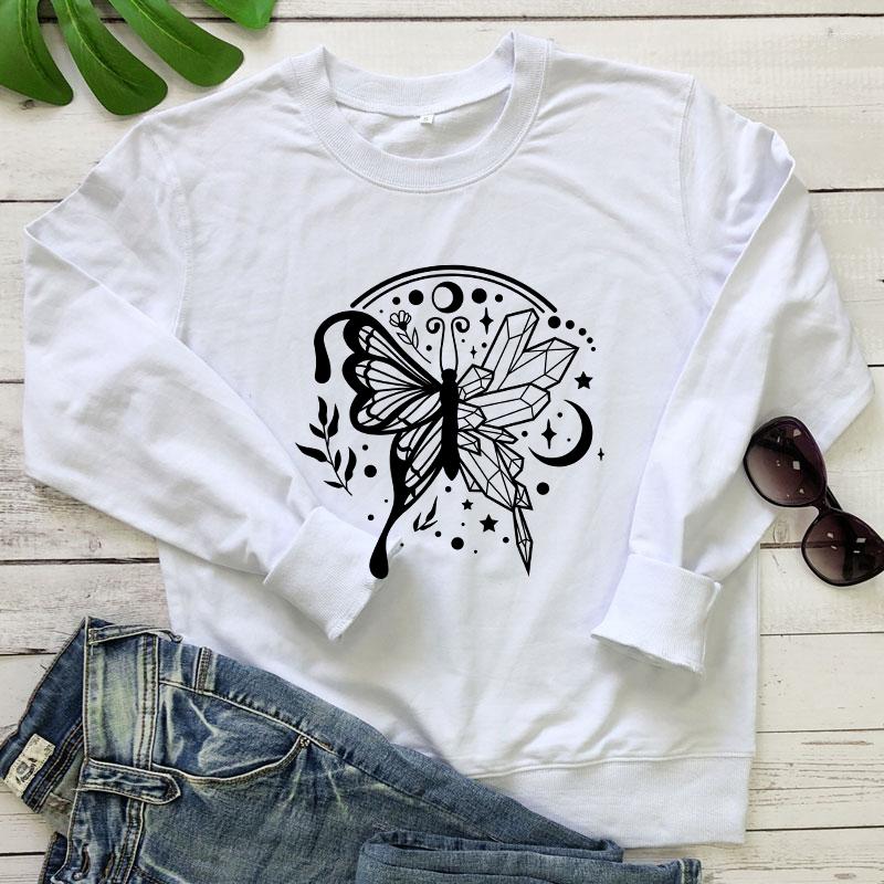 Women's Hoodies Aesthetic Crystal Butterfly Sweatshirt Celestial Women Long Sleeve Jumper Witch Magic Pullovers, Green-white text
Women's Hoodies Aesthetic Crystal Butterfly Sweatshirt Celestial Women Long Sleeve Jumper Witch Magic Pullovers, Green-white text