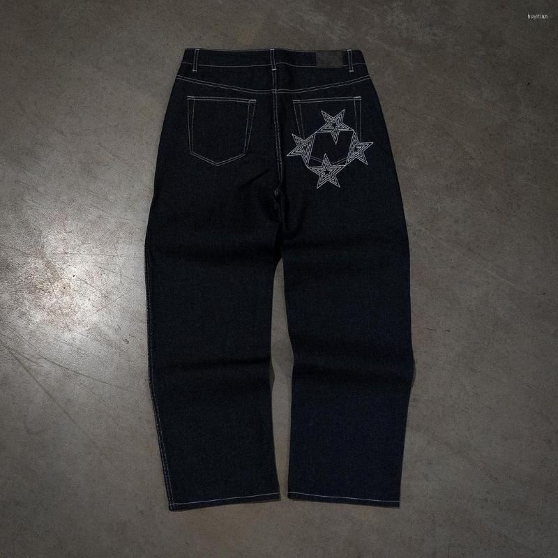 Men' Jeans Fashion Star Embroidery High Waisted Men Black Baggy Street Harajuku Y2k Hip Hop Wide-leg Pants Clothing
Men' Jeans Fashion Star Embroidery High Waisted Men Black Baggy Street Harajuku Y2k Hip Hop Wide-leg Pants Clothing