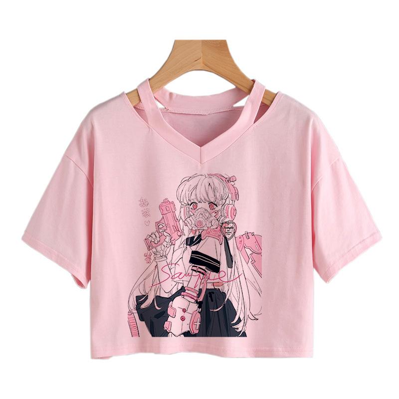 T-Shirt Summer Pink Anime Tshirt Letter print Tube top Women Loose T shirt Harajuku Crop Tops Short sleeve vintage Tee Punk Korean Tops, Hei
T-Shirt Summer Pink Anime Tshirt Letter print Tube top Women Loose T shirt Harajuku Crop Tops Short sleeve vintage Tee Punk Korean Tops, Hei